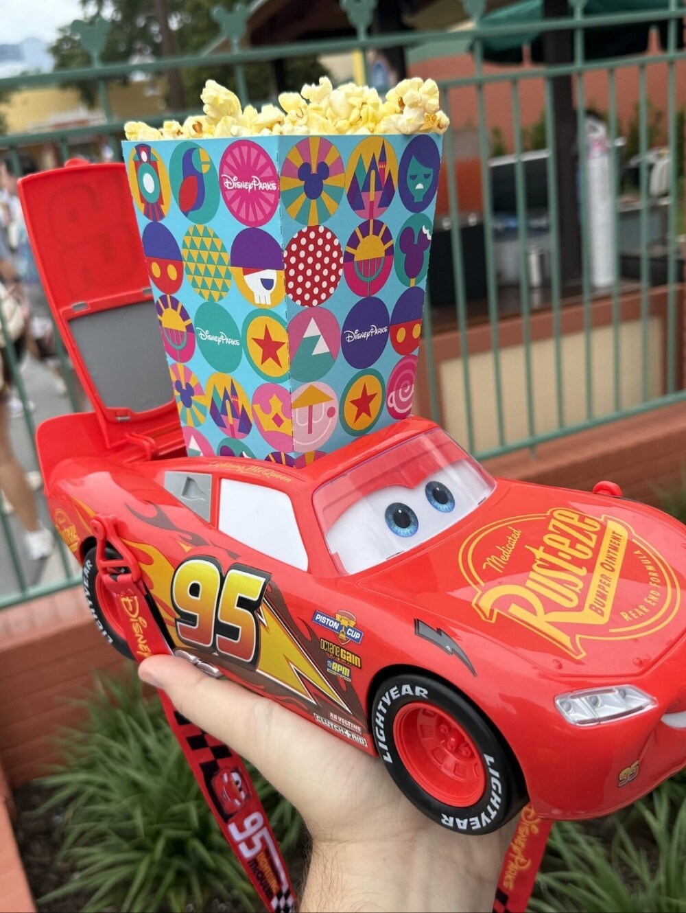 Disney Parks Lightning McQueen Light Up Popcorn Bucket